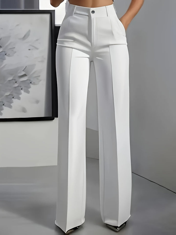 Adorisse - Pantaloni a palazzo a vita alta sartoriali