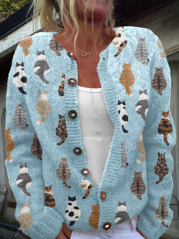 Ellavine - Cardigan in maglia morbido al tatto