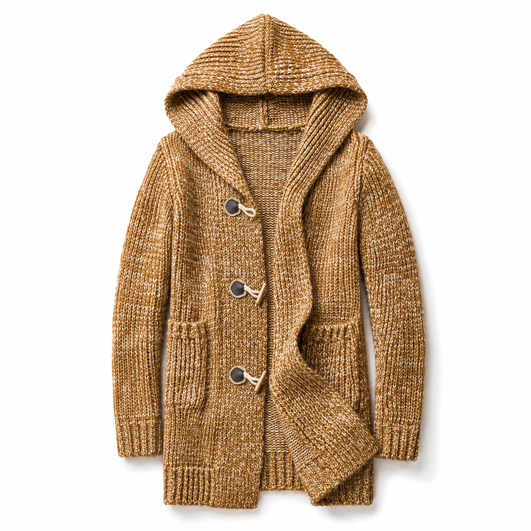 Raevan - Cardigan con cappuccio morbido al tatto