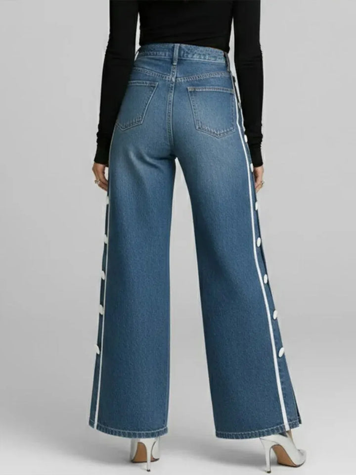 Vika - Jeans slim fit con zip frontale