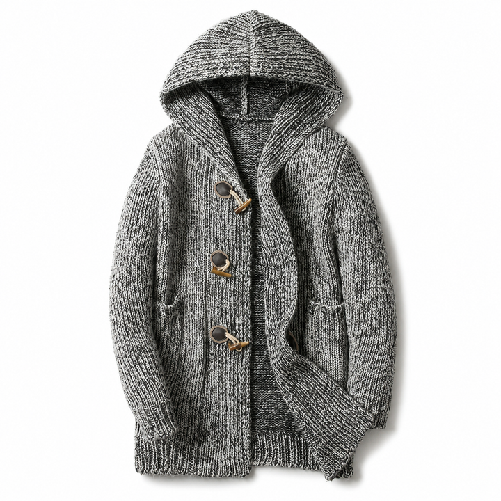 Raevan - Cardigan con cappuccio morbido al tatto