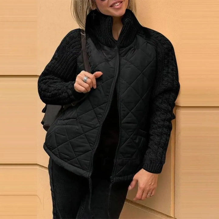 Corisanna - giacca in maglia calda con chiusura a zip frontale