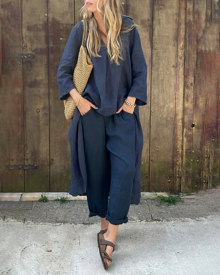 Alessa - Coordinato due pezzi in lino leggero