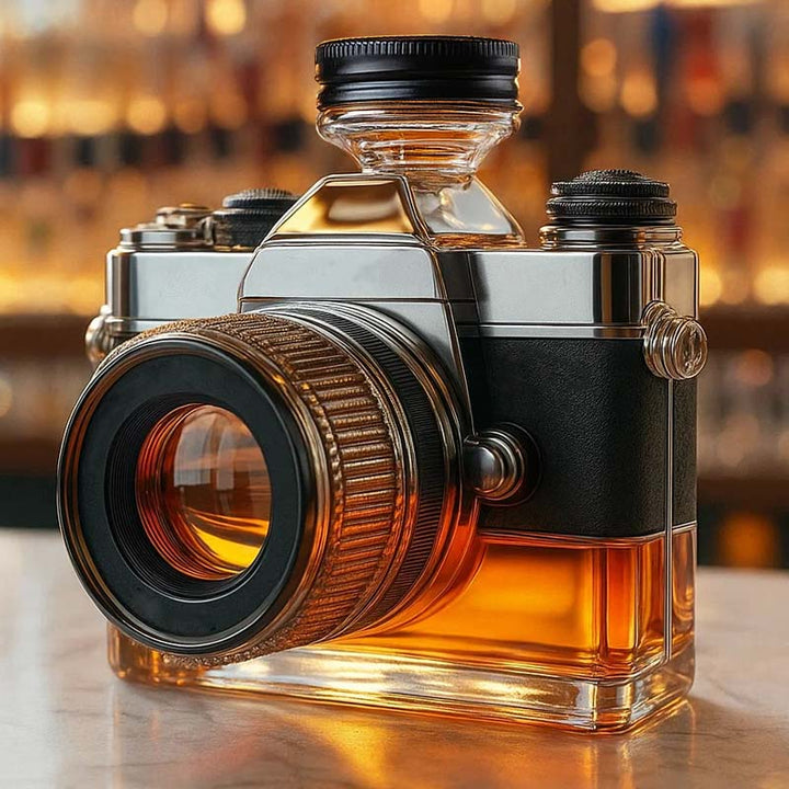 Arvenik - Decanter in Vetro a Forma di Macchina Fotografica