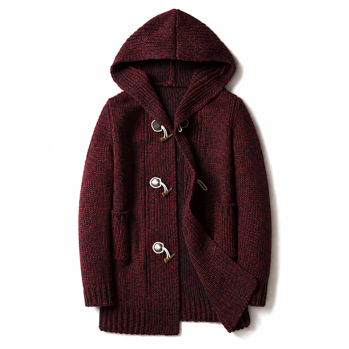 Raevan - Cardigan con cappuccio morbido al tatto