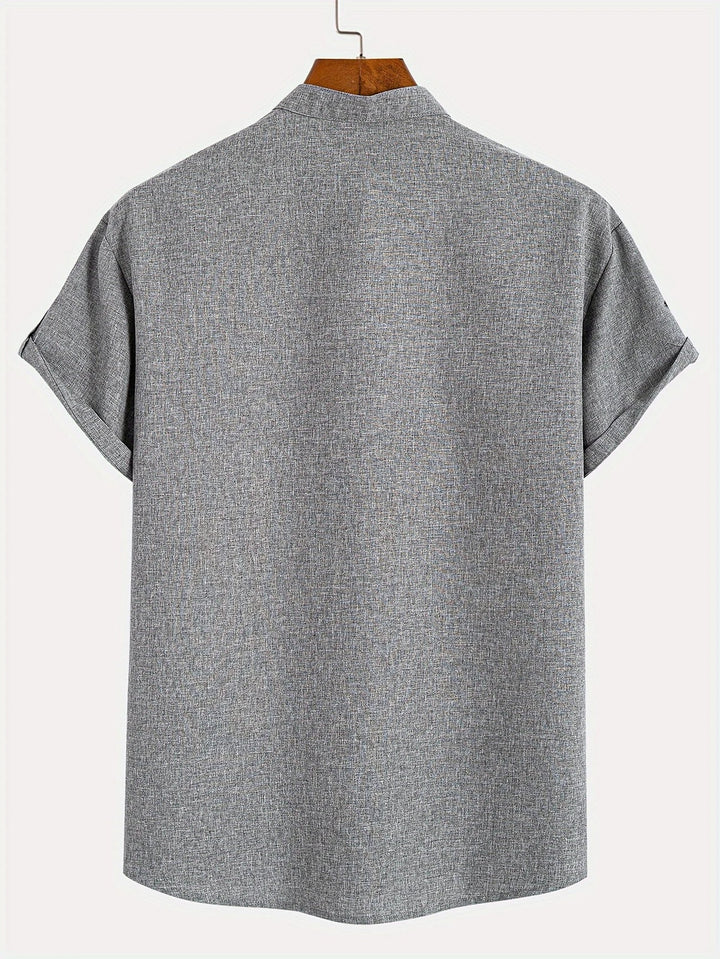 Harlan - Camicia testurizzata a collo alto