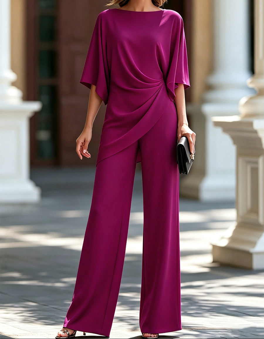 Iona - Coordinato con pantaloni ampi drappeggiati