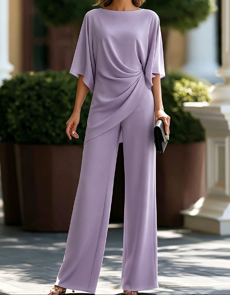 Iona - Coordinato con pantaloni ampi drappeggiati