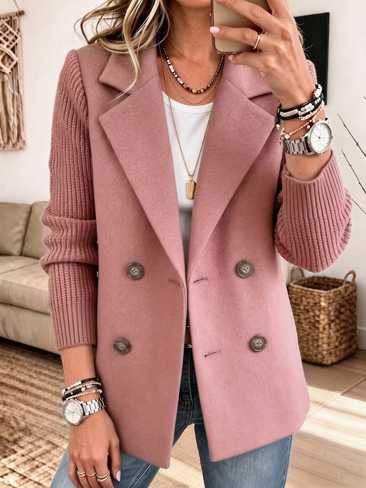 Lottie - Blazer multimateriale dal tocco morbido