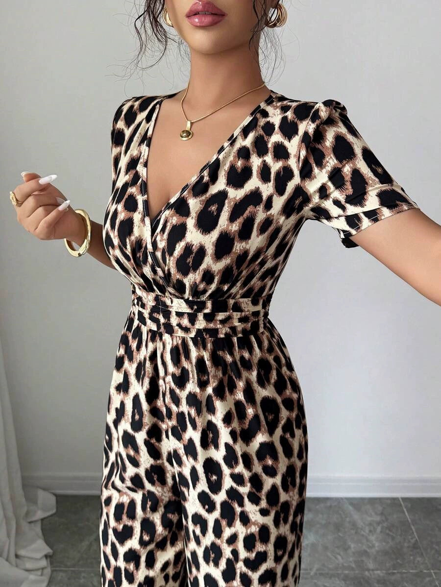 Eveliora - Tuta chic con stampa animalier