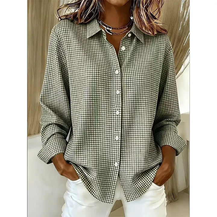 Illyssia - Blusa a bottoni in vichy classico
