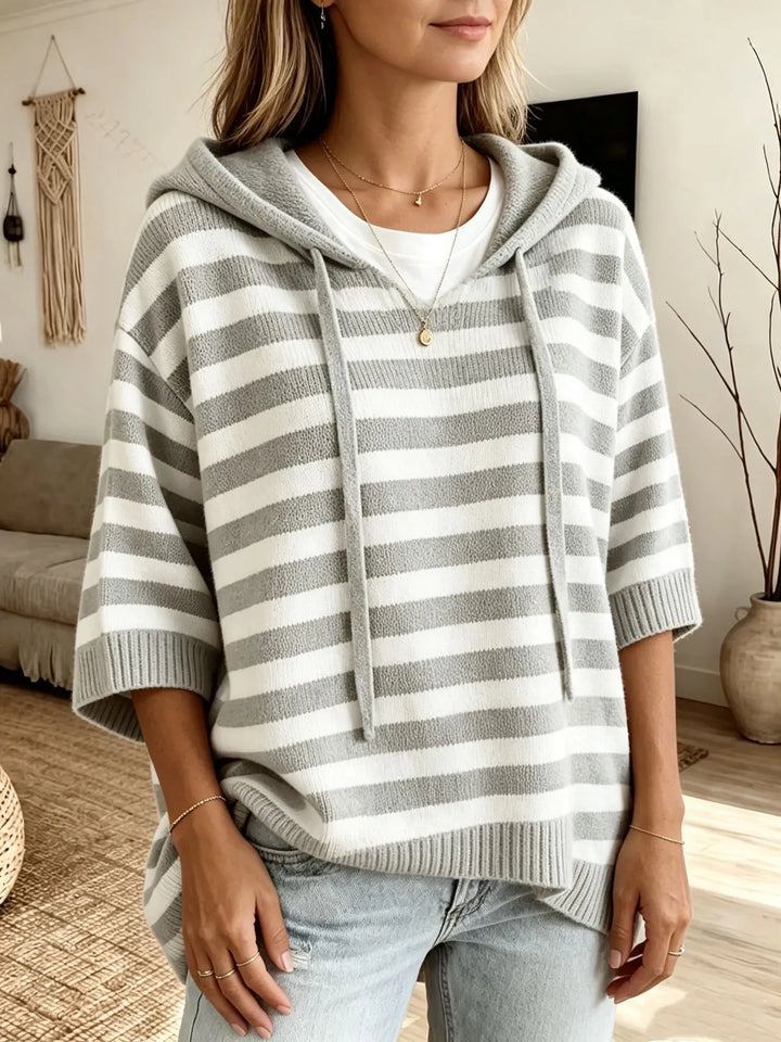 Leontine - Maglione a righe con cappuccio