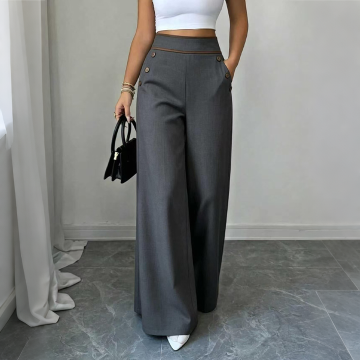 Oriessa - Pantaloni modello marinaio a vita alta