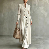 Queenie - Cardigan lungo lavorato a trecce