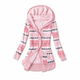 Ines - Cardigan termico con cappuccio