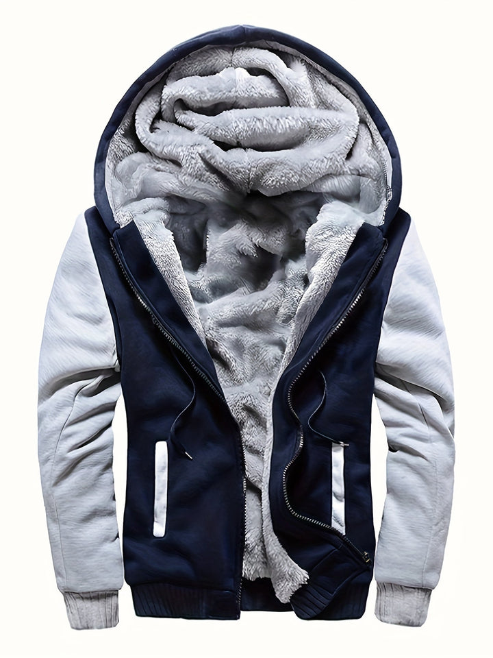 Dax - Felpa con cappuccio con zip integrale mimetica pesante