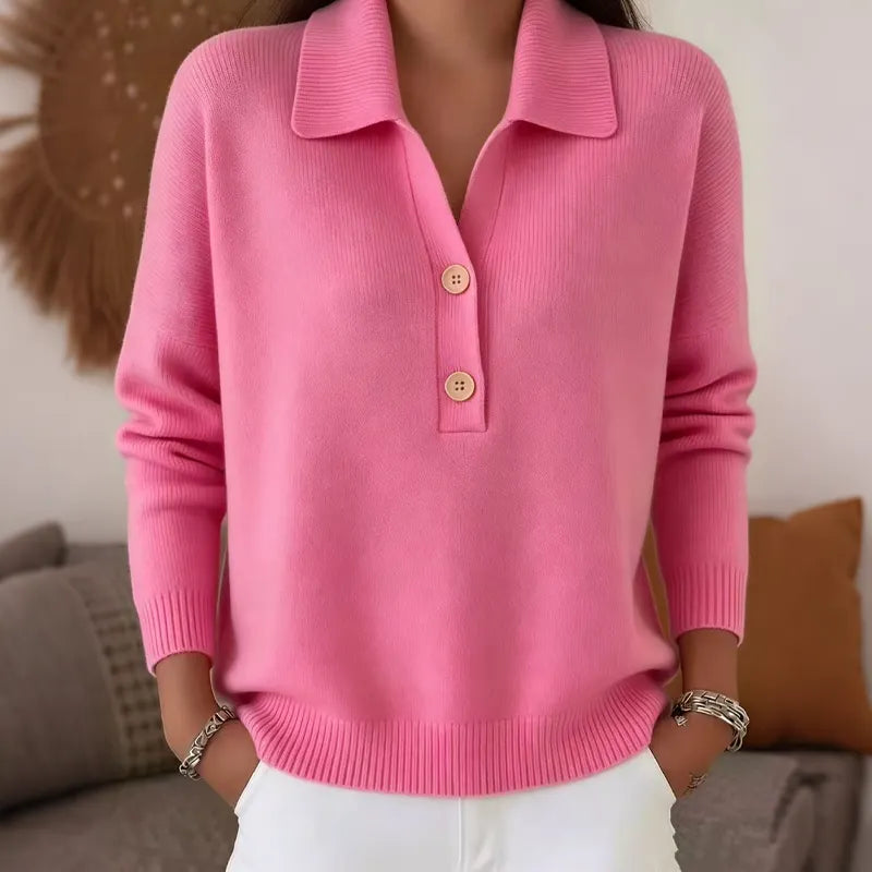 Belisara - Maglione con scollo a V morbido al tatto