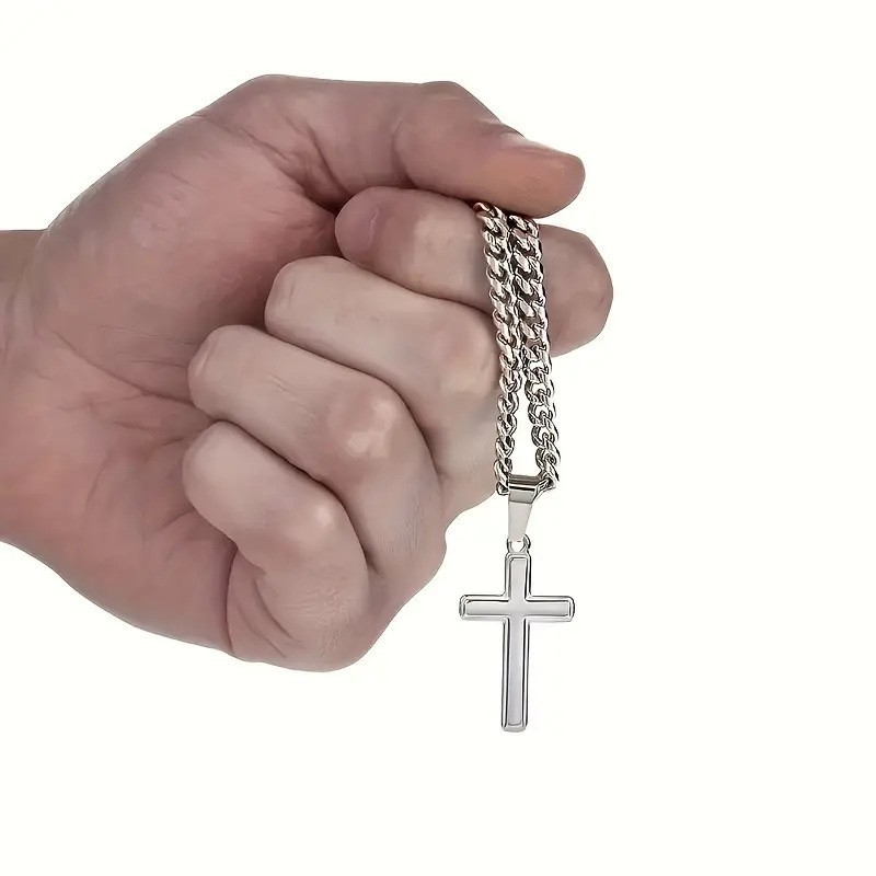 Halvor - Collana con croce lucida