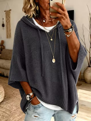 Zoralisse - Maglione con cappuccio oversize avvolgente