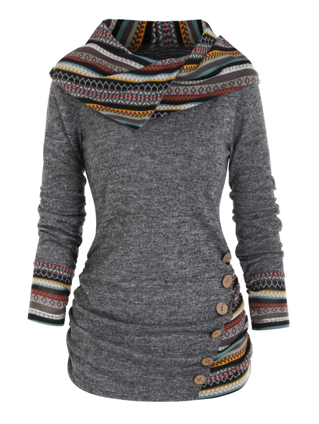 Amilene - Pullover con Cappuccio Stile Casual