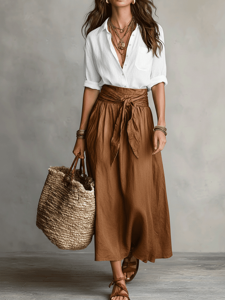 Estella - Coordinato con blusa elegante e gonna midi