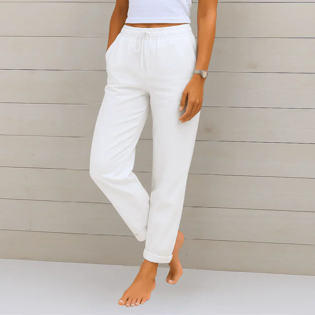 Quirina - Pantaloni in lino leggero