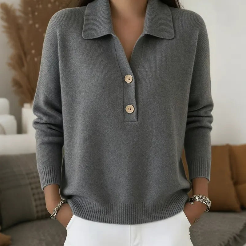 Belisara - Maglione con scollo a V morbido al tatto