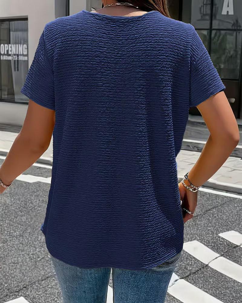 Quintessa - Blusa con scollo a V e bottoni