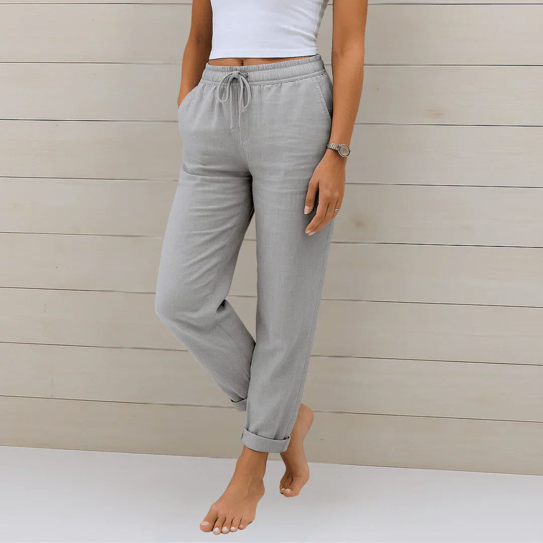 Quirina - Pantaloni in lino leggero