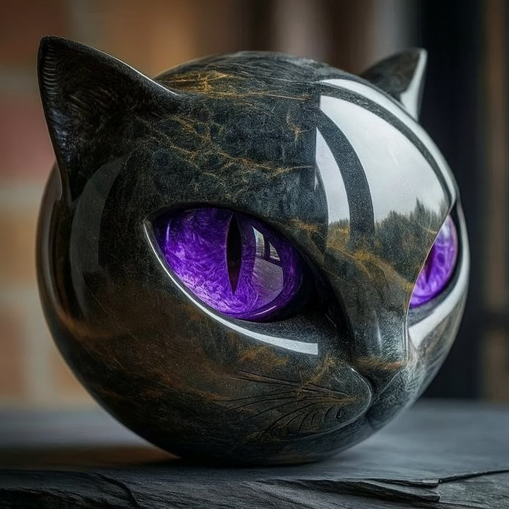 Bellanora - Ornamento scultoreo a forma di testa di gatto