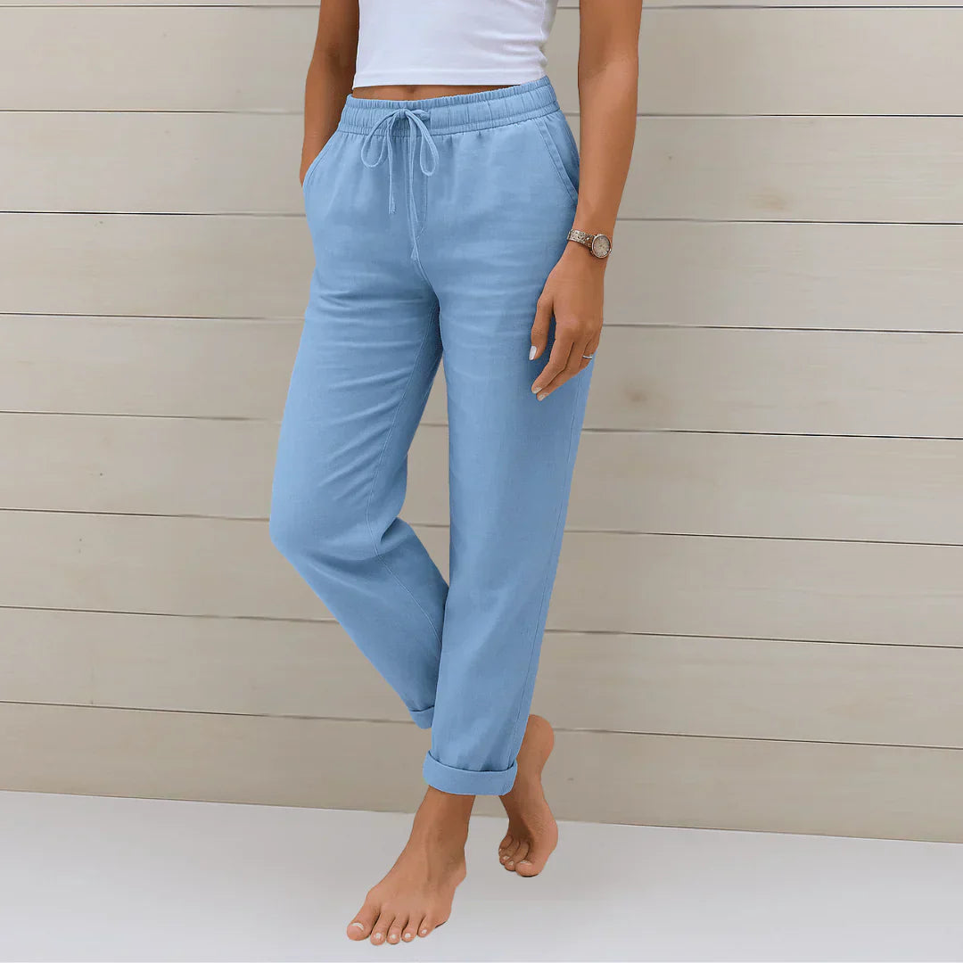Quirina - Pantaloni in lino leggero