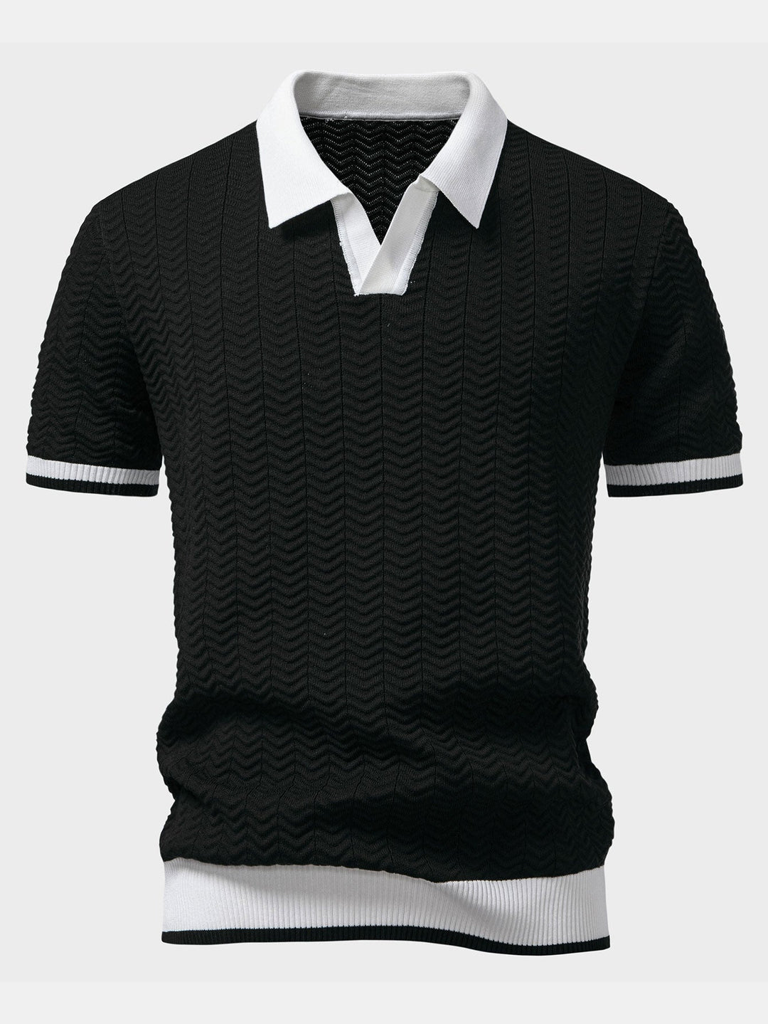 Arleno - Polo in maglia di viscosa testurizzata