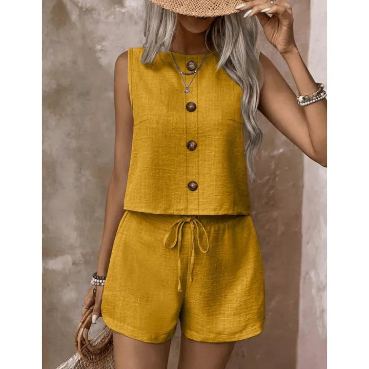 Abilene - Coordinato top e pantaloni testurizzati