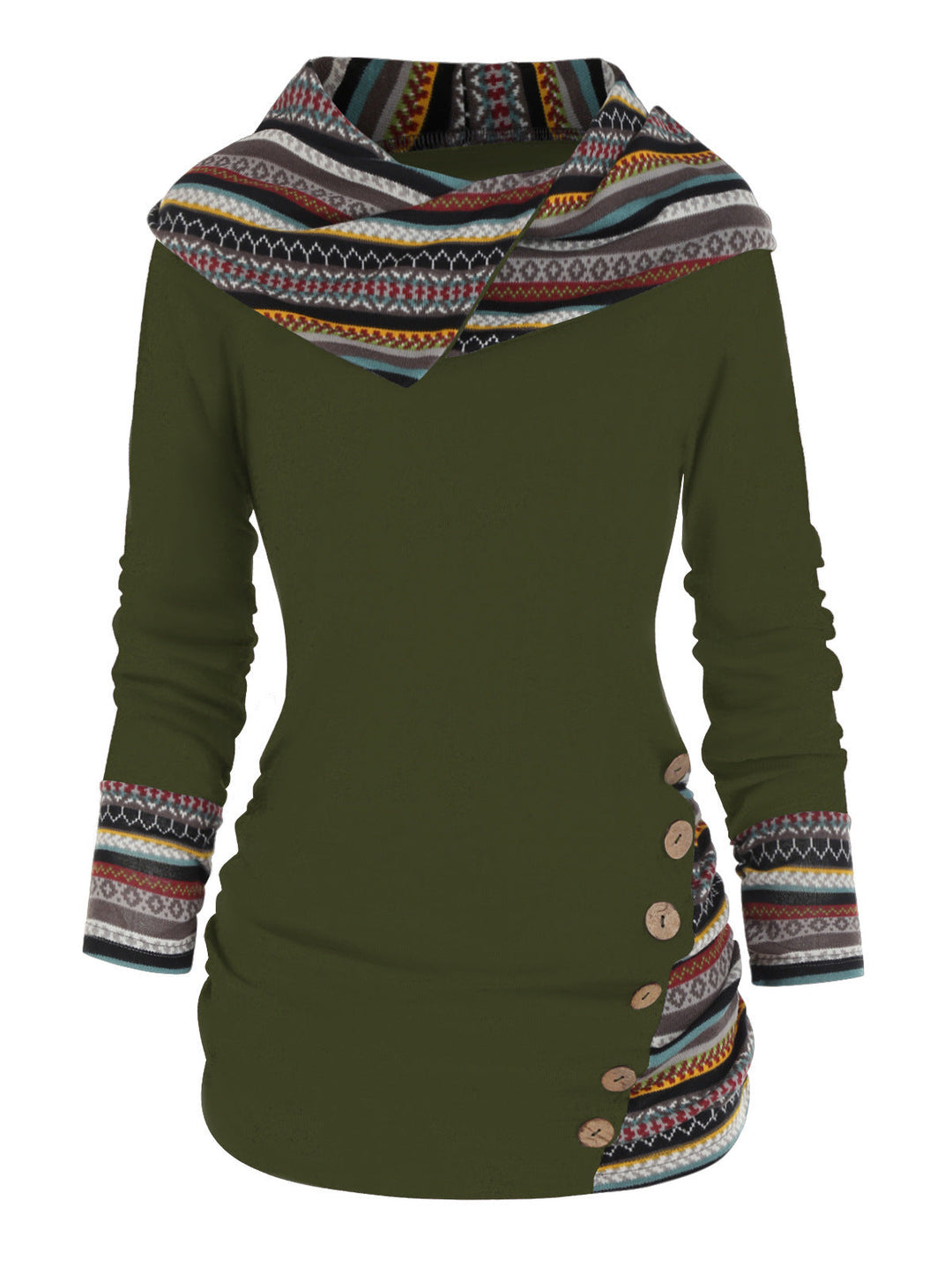 Amilene - Pullover con Cappuccio Stile Casual