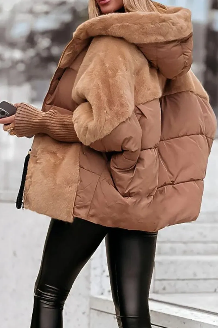 Audra - Giacca invernale con cappuccio imbottito