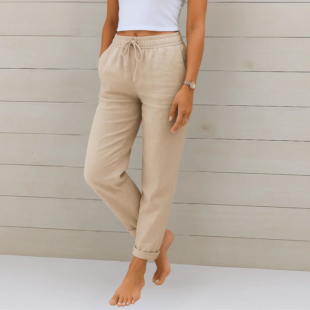 Quirina - Pantaloni in lino leggero