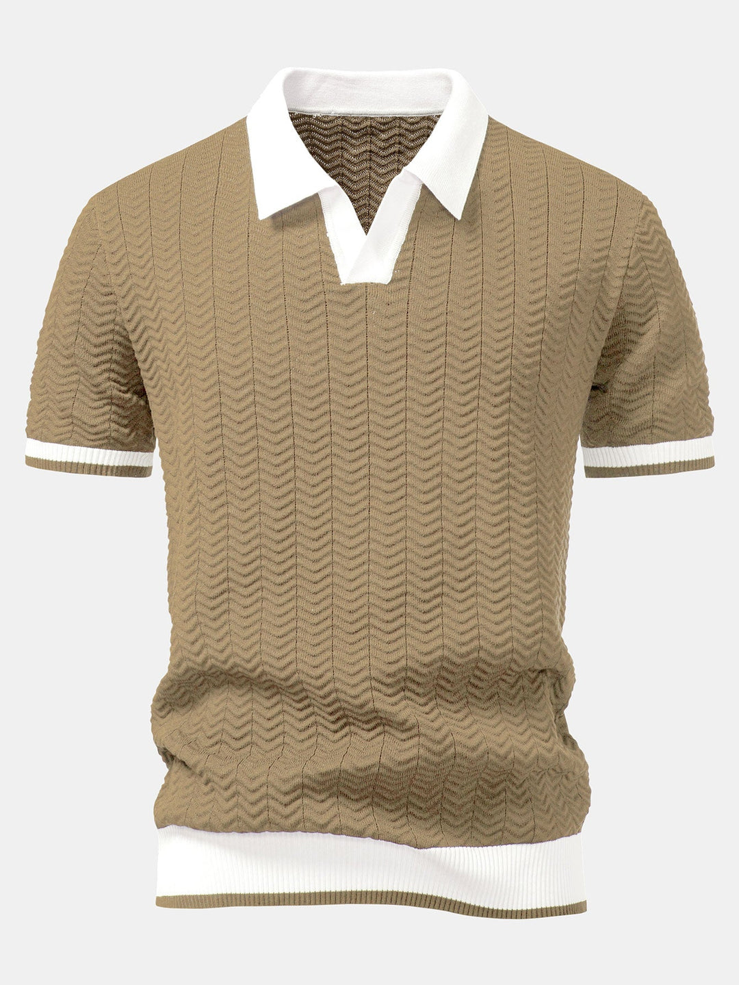 Arleno - Polo in maglia di viscosa testurizzata