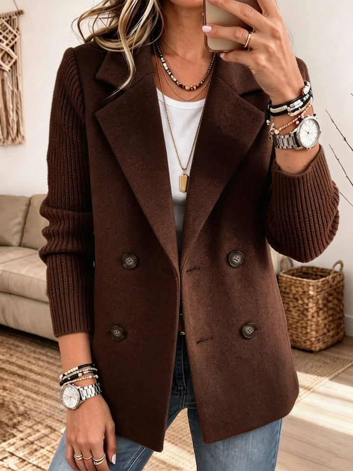 Lottie - Blazer multimateriale dal tocco morbido