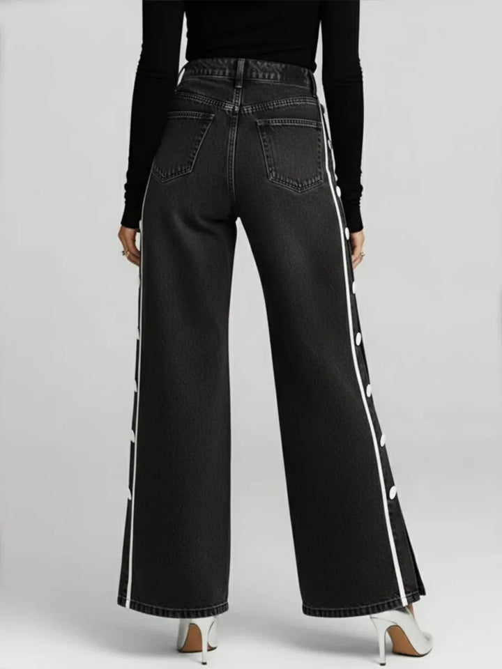 Vika - Jeans slim fit con zip frontale