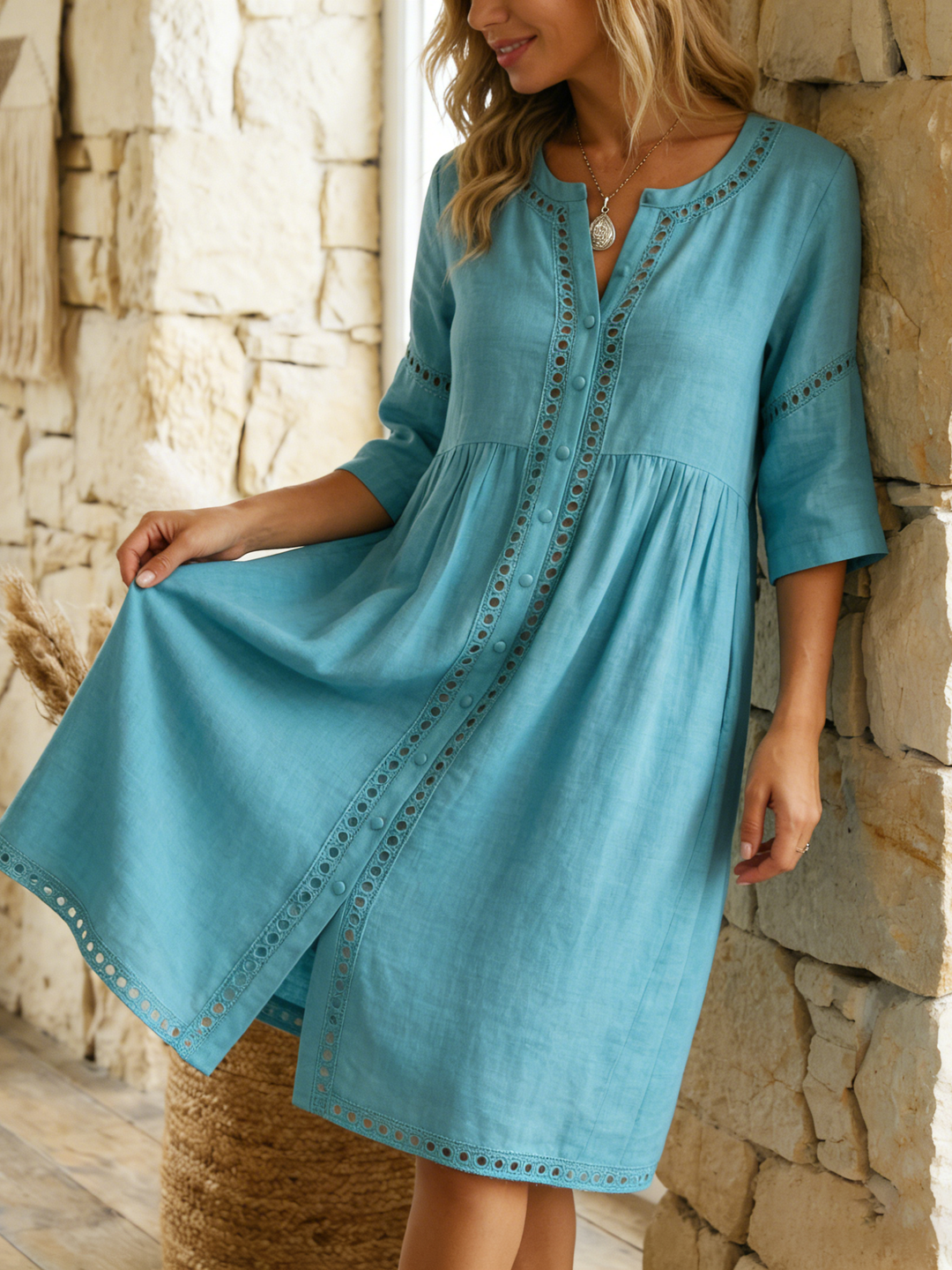 Harlow - Abito midi in lino pregiato