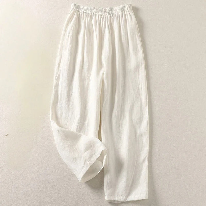 Giselora - Pantaloni fluidi in lino