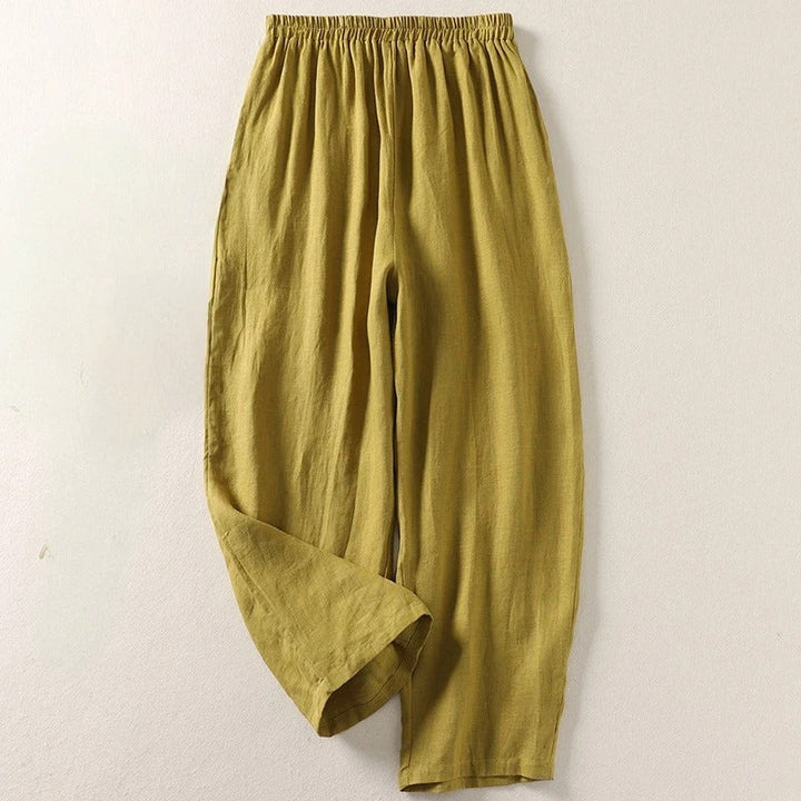Giselora - Pantaloni fluidi in lino
