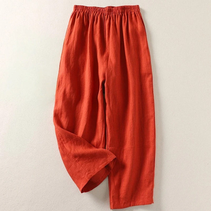 Giselora - Pantaloni fluidi in lino