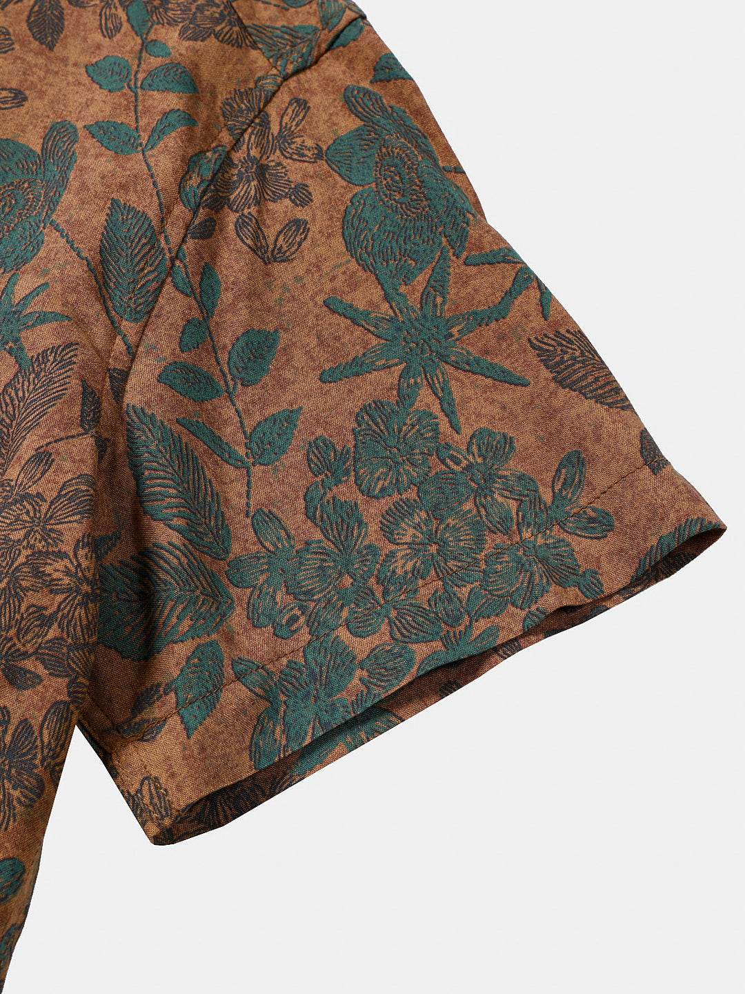 Leoric - Camicia leggera a maniche corte con stampa floreale