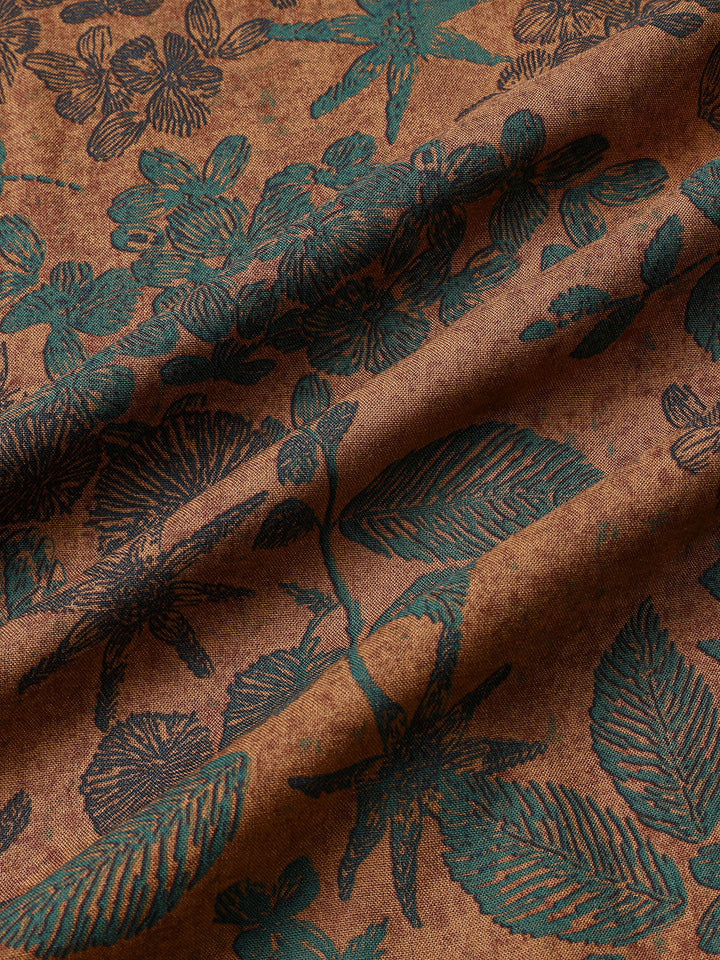 Leoric - Camicia leggera a maniche corte con stampa floreale