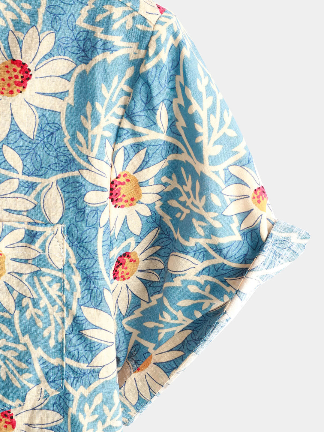 Leoric - Camicia leggera a maniche corte con stampa floreale