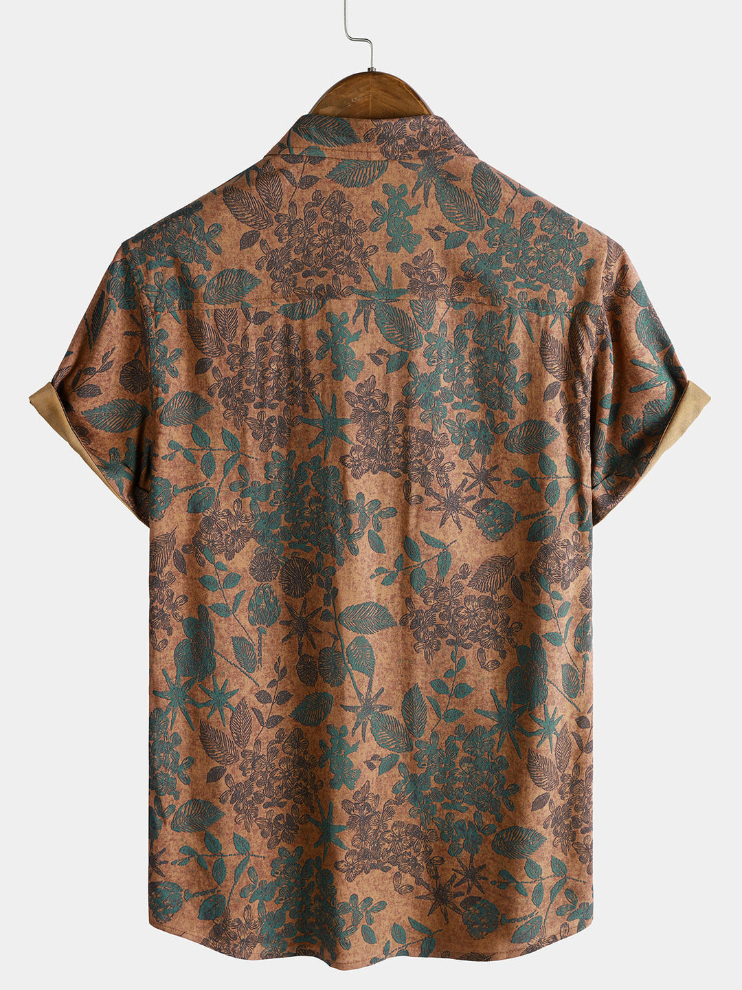 Leoric - Camicia leggera a maniche corte con stampa floreale