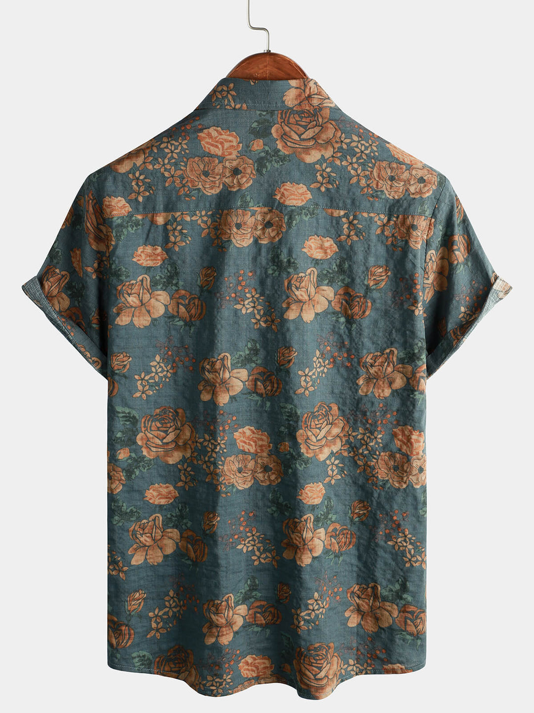 Leoric - Camicia leggera a maniche corte con stampa floreale
