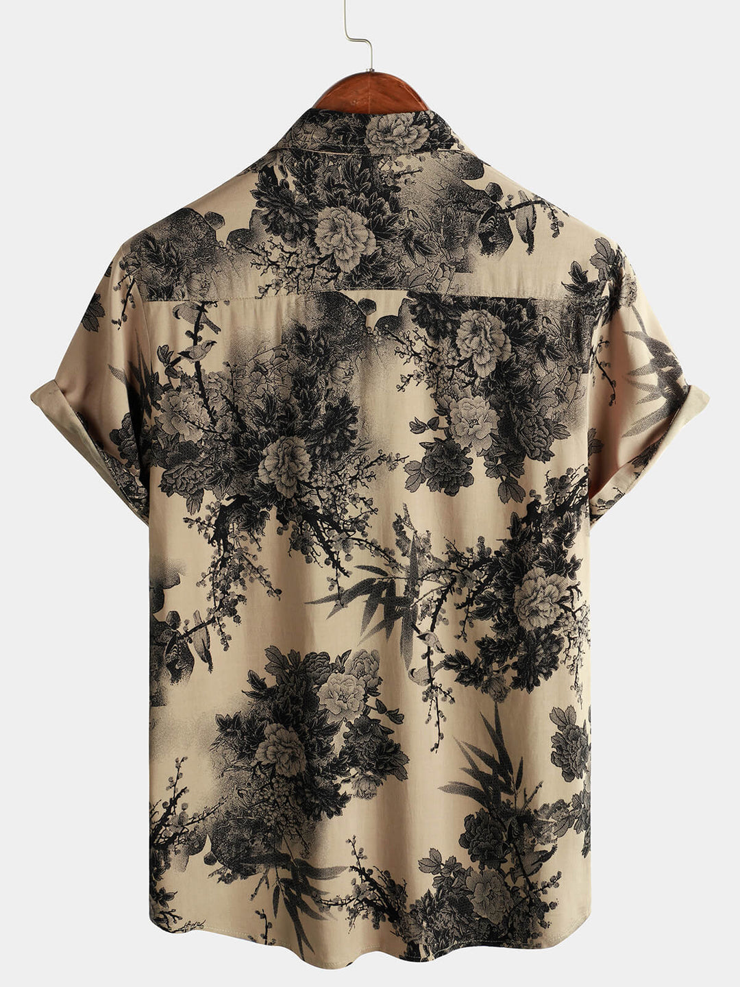Leoric - Camicia leggera a maniche corte con stampa floreale