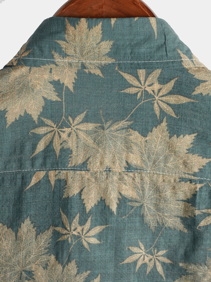 Leoric - Camicia leggera a maniche corte con stampa floreale